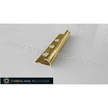 10mm Bright Gold Aluminum Radius Floor Trim